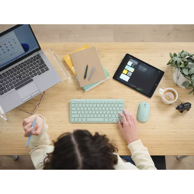 Trust Lyra Tastatur und Maus im Set Office RF Wireless + Bluetooth QWERTY US English Grün