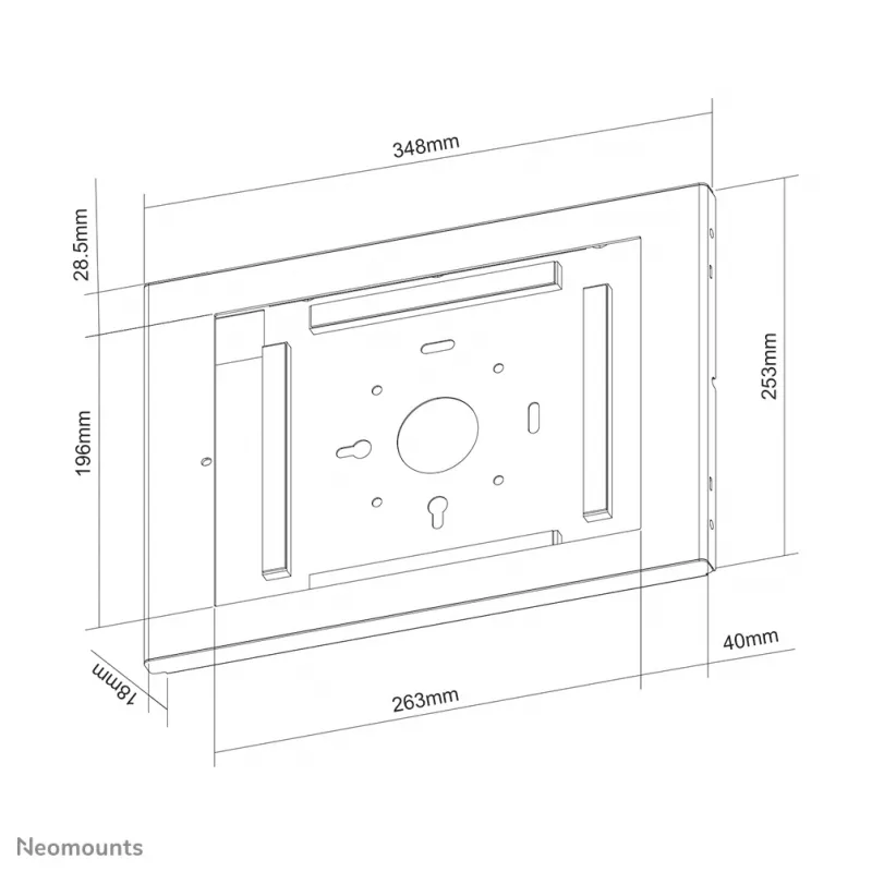 Neomounts Wandhalterung Tablet-Halter WL15-660WH1 maximale Bildschirmgröße 32,8 cm