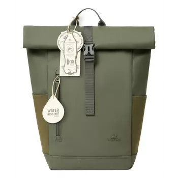 Reiserucksack Rivacase Eden olive PU-Leder Polyester rPET 250x160x430mm