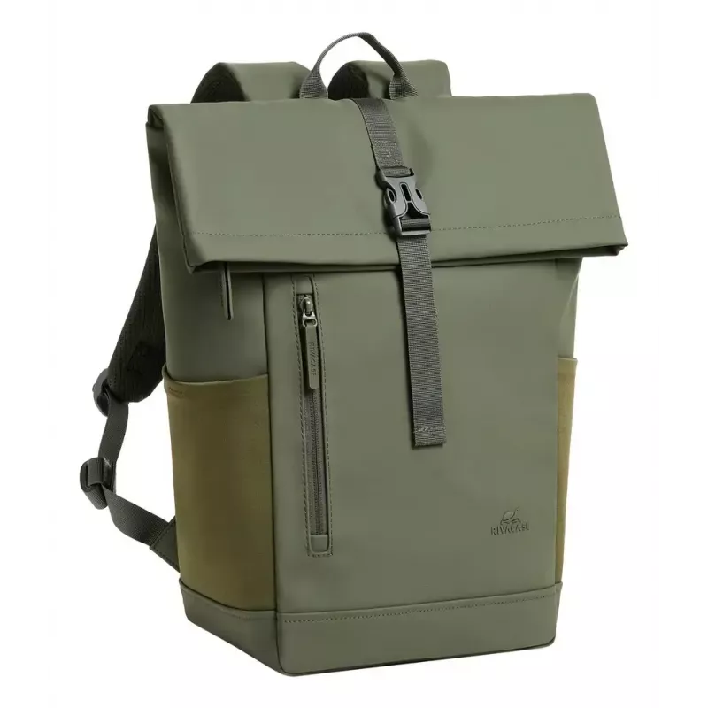 Reiserucksack Rivacase Eden olive PU-Leder Polyester rPET 250x160x430mm