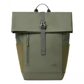 Reiserucksack Rivacase Eden olive PU-Leder Polyester rPET 250x160x430mm