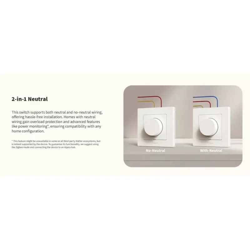 Aqara Dimmer Switch H2 EU Weiß Lichtschalter Aqara KD-R01D