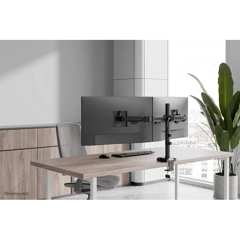 Neomounts DS60-600BL2 Monitorarm 10-32 Zoll - Schnellfixierung - 180°-Anschlag
