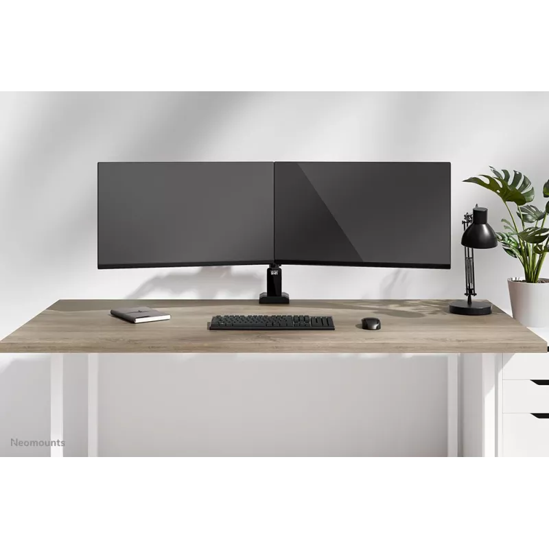Neomounts DS60-600BL2 Monitorarm 10-32 Zoll - Schnellfixierung - 180°-Anschlag