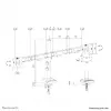Neomounts DS60-600BL2 Monitorarm 10-32 Zoll - Schnellfixierung - 180°-Anschlag