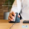 R-Go Tools Ergonomische Maus R-Go HE Break mit Break-Software, mittel (Handgröße 165-185 mm), rechtshändig, kabelgebunden, schwarz