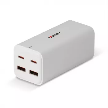 Ladegerät Lindy 100W 4-Port USB Typ A & C GaN-Ladegerät Indoor AC Universal