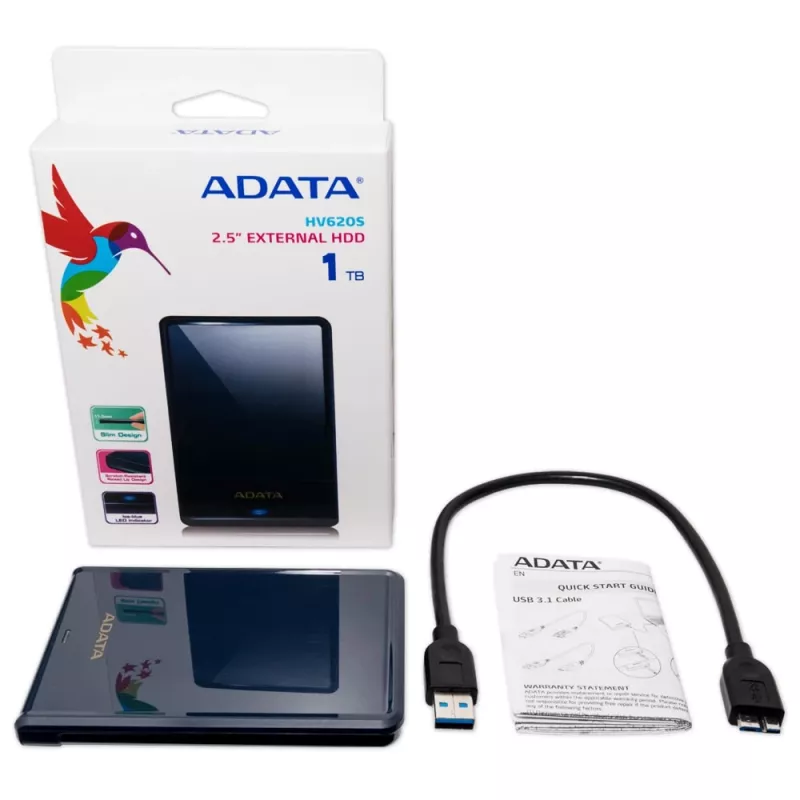 ADATA HV620S externe Festplatte 1 TB 2,5 Zoll Micro-USB B 3.2 Gen 1 (3.1 Gen 1) Blau