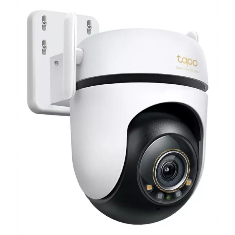 TP-Link Outdoor Pan/Tilt Sicherheits-Wi-Fi-Kamera SPEZ: 3K 5MP (2880x1620), 2,4 GHz, 2 × externe Antennen, 1 × Ethernet-Anschluss, horizontal 360°