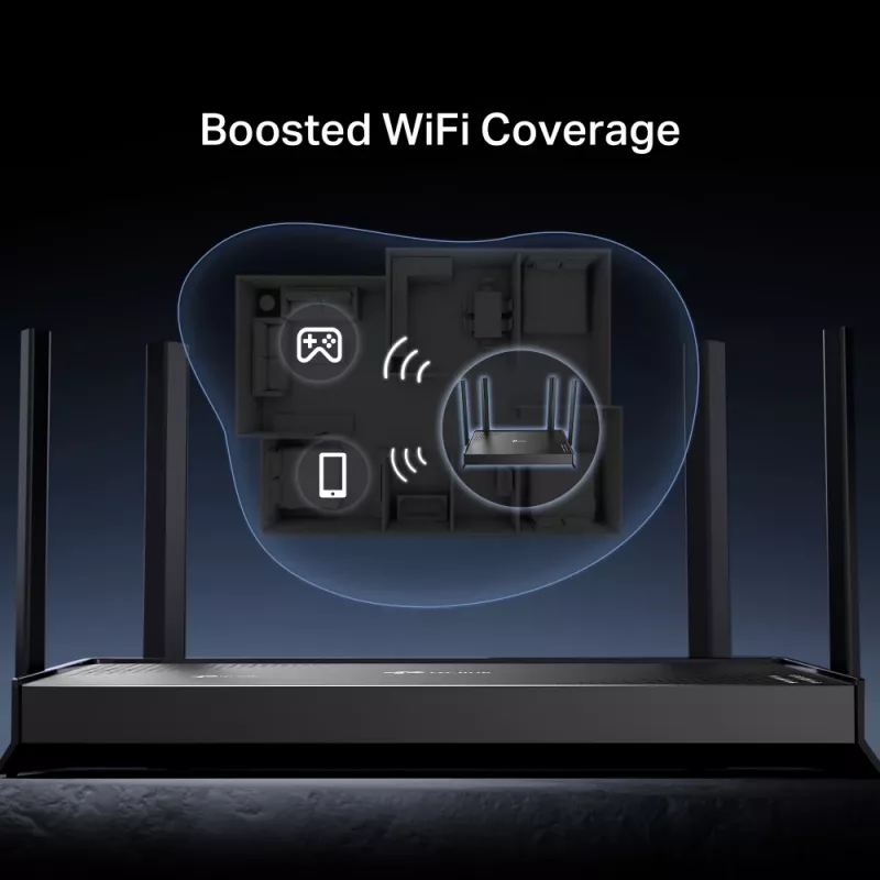 TP-Link Archer BE220 WLAN-Router Gigabit Ethernet Dualband (2,4 GHz / 5 GHz) Schwarz