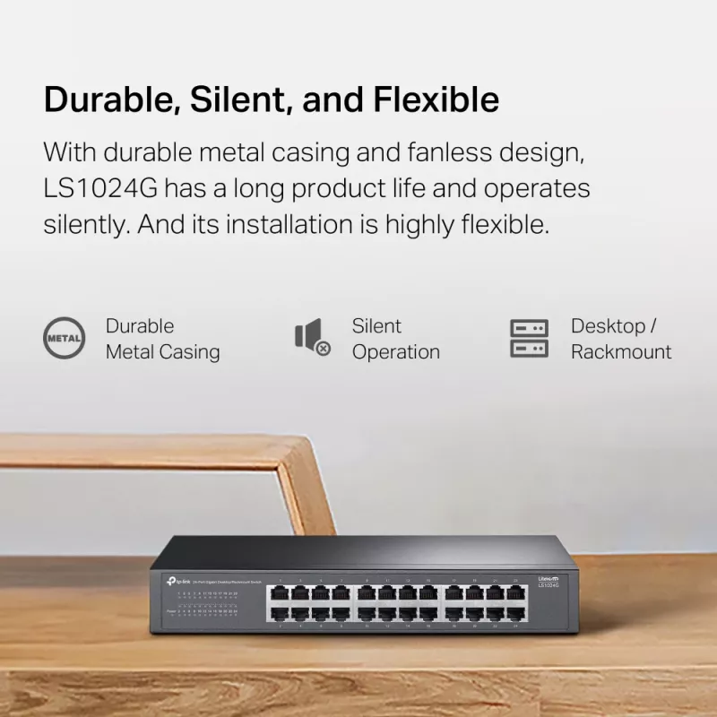 TP-Link LS1024G Netzwerk-Switch Unmanaged Gigabit Ethernet (10/100/1000) Schwarz