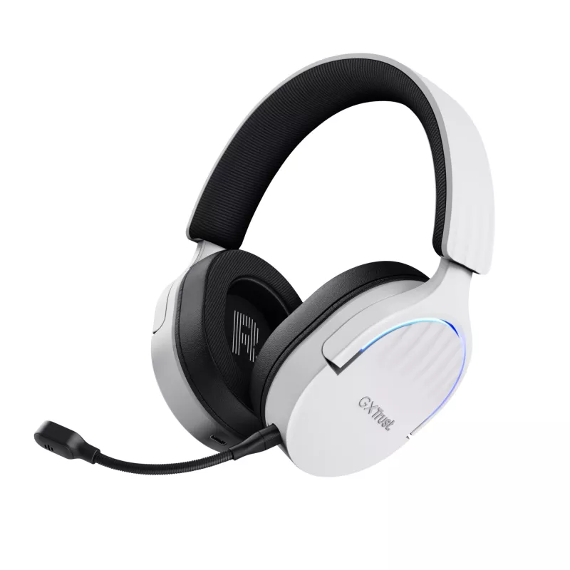 Trust GXT 491W FAYZO Headset Kabelgebunden & Kabellos Head-Band Gaming USB Typ-C Bluetooth Schwarz, Weiß