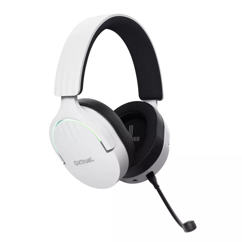 Trust GXT 491W FAYZO Headset Kabelgebunden & Kabellos Head-Band Gaming USB Typ-C Bluetooth Schwarz, Weiß