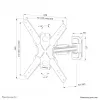 Neomounts WL40S-840BL14 TV-Wandhalterung 32-65 Zoll - Vollbeweglich - Schnelle Installation