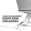 Fellowes Laptopstand für den Schreibtisch – Hana LT Laptopständer für Zuhause und das Büro – Verstellbarer Laptopständer mit 3 Höheneinstellungen – Max. Monitorgröße 19 Zoll, Max. Gewicht 4,5 kg – Weiß