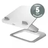 Fellowes Laptopstand für den Schreibtisch – Hana LT Laptopständer für Zuhause und das Büro – Verstellbarer Laptopständer mit 3 Höheneinstellungen – Max. Monitorgröße 19 Zoll, Max. Gewicht 4,5 kg – Weiß
