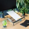 R-Go Tools Dokumentenhalter R-Go Flex Read, ergonomisch, mit weicher Schaumstoff-Handgelenkauflage, transparentes Acryl