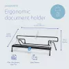 R-Go Tools Dokumentenhalter R-Go Flex Read, ergonomisch, mit weicher Schaumstoff-Handgelenkauflage, transparentes Acryl