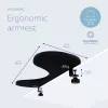R-Go Tools Armlehne R-Go, ergonomisch, symmetrisch, mit Bauchausschnitt, weicher Schaumstoff, schwarz