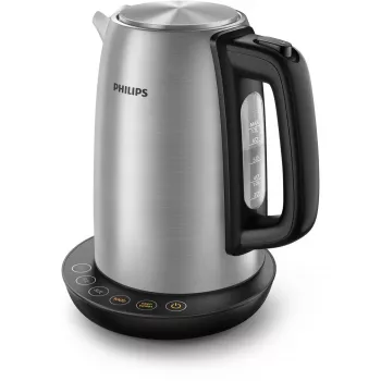 Elektrischer Wasserkocher Philips HD9359/90 1,7 L, 2200 W, Edelstahlgehäuse, schwarz metallic