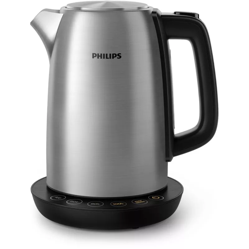Elektrischer Wasserkocher Philips HD9359/90 1,7 L, 2200 W, Edelstahlgehäuse, schwarz metallic