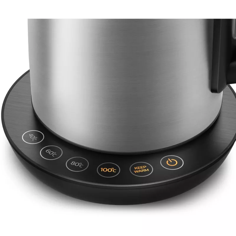 Elektrischer Wasserkocher Philips HD9359/90 1,7 L, 2200 W, Edelstahlgehäuse, schwarz metallic