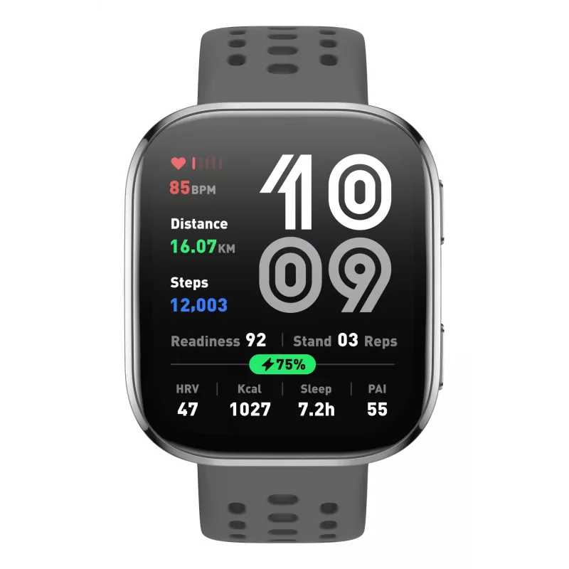 Amazfit Bip 6 Charcoal, 5 cm (1,97 Zoll), AMOLED, Touchscreen, 512 GB, GPS, 27,9 g