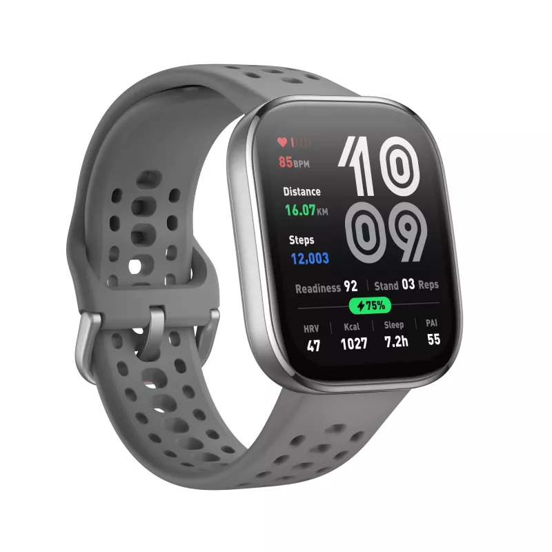 Amazfit Bip 6 Charcoal, 5 cm (1,97 Zoll), AMOLED, Touchscreen, 512 GB, GPS, 27,9 g