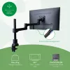 R-Go Tools Monitorarm R-Go Zepher Single, voll einstellbar, 0–8 kg Tragkraft, 100 % zirkulär, schwarz