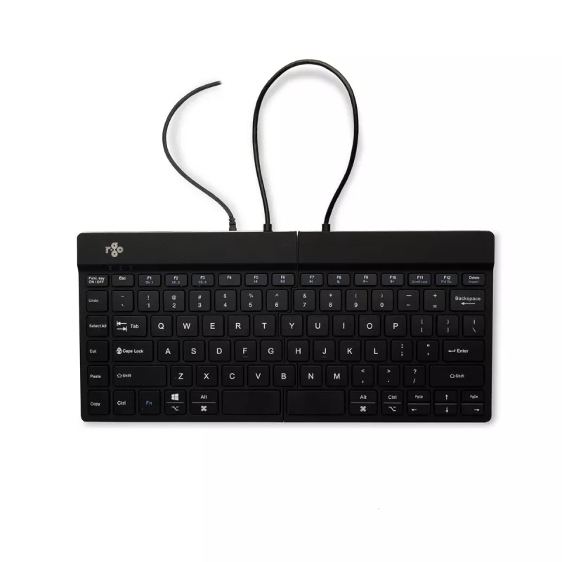 R-Go Tools Ergonomische Tastatur R-Go Split Break v2 mit Break-Software, ergonomische geteilte Tastatur, QWERTY (US), Kabelgebunden, schwarz