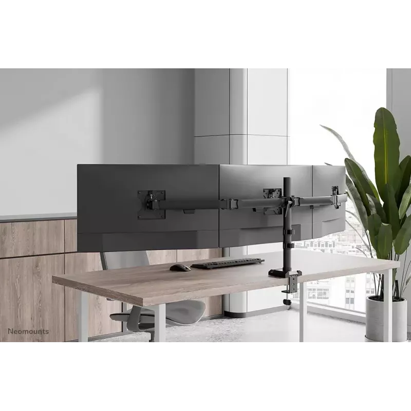 Schreibtisch-Monitorarm Neomounts DS60-600BL3 Klemme/Tischdurchführung 10–27 Zoll