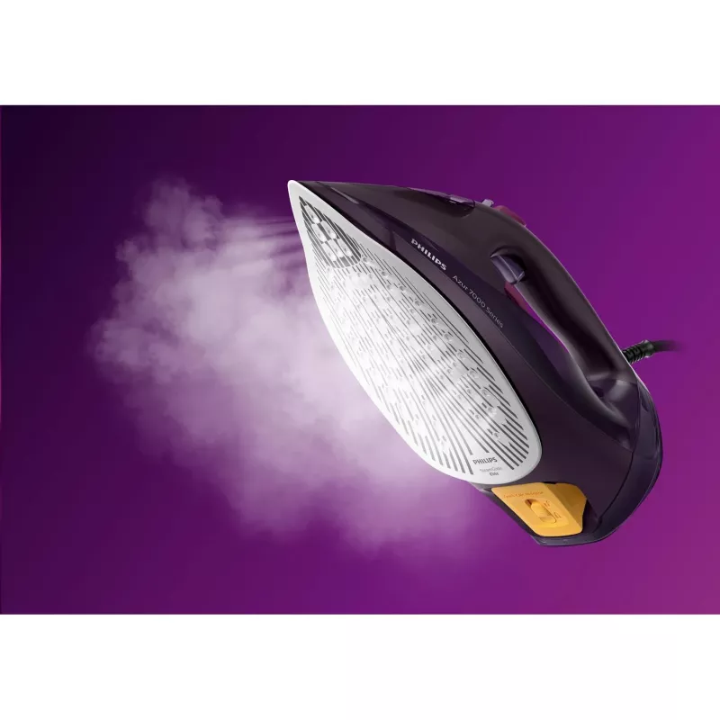 Philips 7000er-Serie DST7061/30 Bügeleisen Dampfbügeleisen SteamGlide Elite-Bügelsohle 3000 W Lila