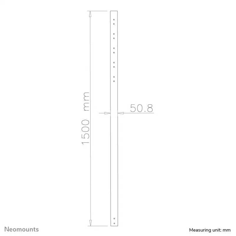 Neomounts FPMA-CP150Schwarz Verlängerungsstange TV-Deckenhalterung - Höhe 150 cm