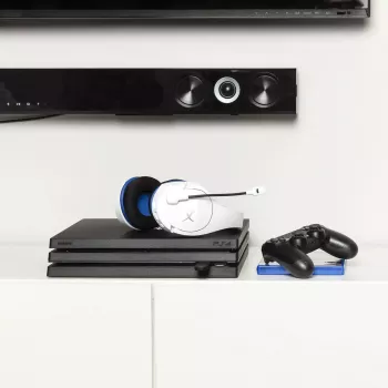 HyperX Cloud Stinger Core – Kabelloses Gaming-Headset (Weiß-Blau) – PS5-PS4