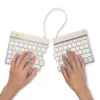 R-Go Tools Ergonomische Tastatur R-Go Split Break mit Pausensoftware, ergonomische geteilte Tastatur, QWERTY (US), Bluetooth, weiß