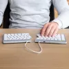 R-Go Tools Ergonomische Tastatur R-Go Split Break mit Pausensoftware, ergonomische geteilte Tastatur, QWERTY (US), Bluetooth, weiß