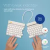 R-Go Tools Ergonomische Tastatur R-Go Split Break mit Pausensoftware, ergonomische geteilte Tastatur, QWERTY (US), Bluetooth, weiß