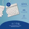 R-Go Tools Ergonomische Tastatur R-Go Split Break mit Pausensoftware, ergonomische geteilte Tastatur, QWERTY (US), Bluetooth, weiß
