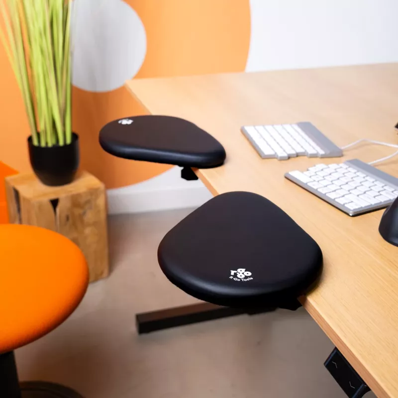 R-Go Tools Armauflage R-Go split, ergonomische Armauflage zweiteilig, verstellbar, symmetrisch, mit Softfoam, schwarz