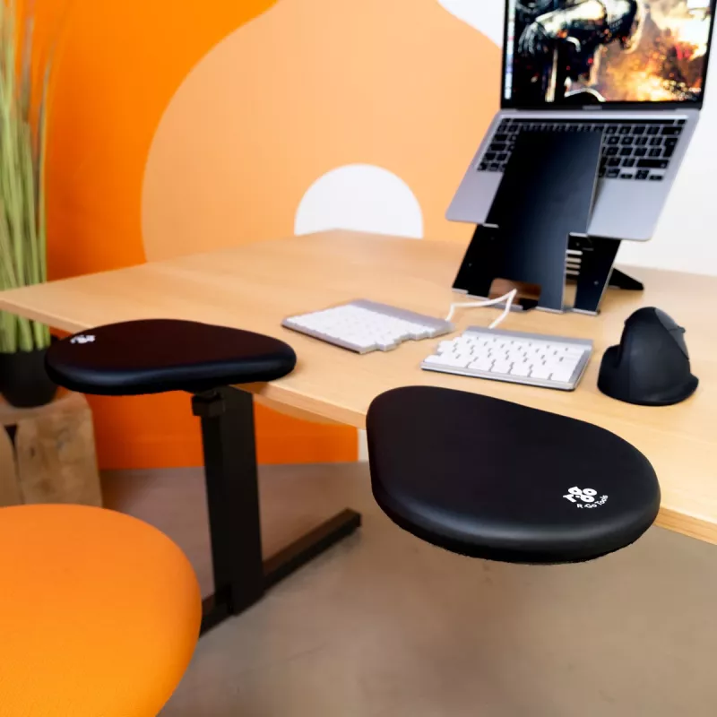 R-Go Tools Armauflage R-Go split, ergonomische Armauflage zweiteilig, verstellbar, symmetrisch, mit Softfoam, schwarz