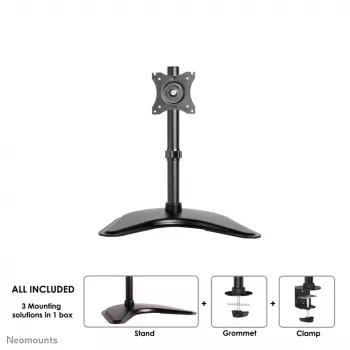 Neomounts NM-D335Schwarz Monitorhalterung 10-30 Zoll, Klemme/Freistehend/Tischdurchführung, 10 kg, 25,4 cm (10 Zoll), 76,2 cm (30 Zoll), 100 x 100 mm, Schwarz