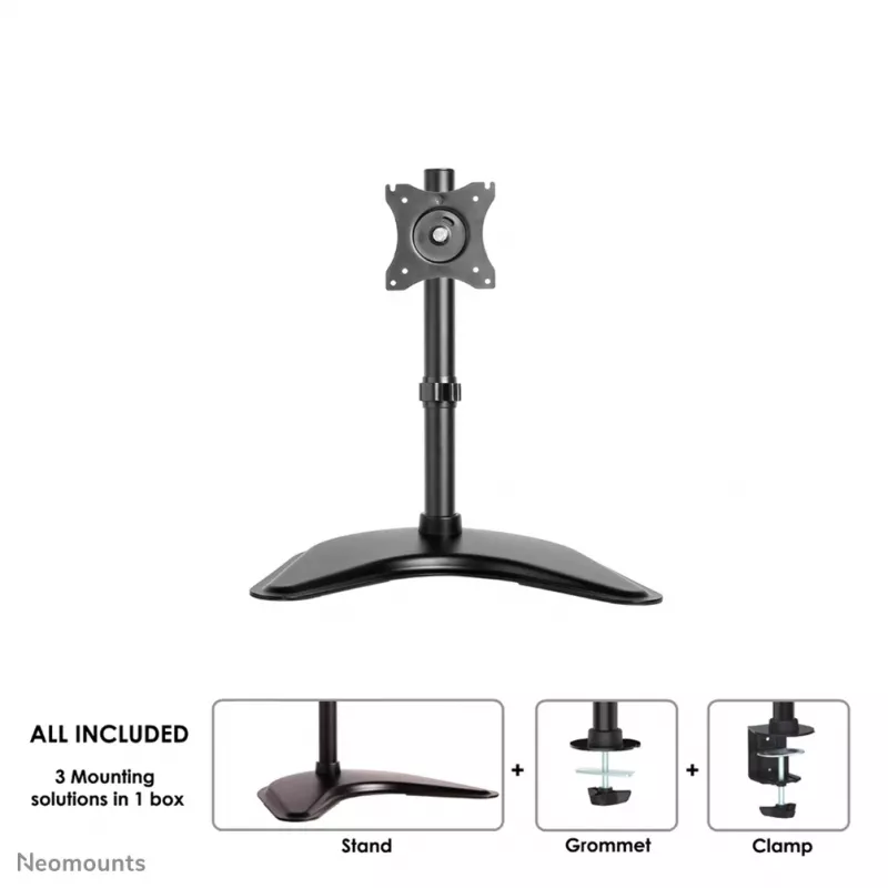 Neomounts NM-D335Schwarz Monitorhalterung 10-30 Zoll, Klemme/Freistehend/Tischdurchführung, 10 kg, 25,4 cm (10 Zoll), 76,2 cm (30 Zoll), 100 x 100 mm, Schwarz