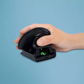 R-Go Tools Ergonomische Maus R-Go Twister, mit Pausensoftware, beidhändige Maus für beide Hände, faltbar, Bluetooth und kabelgebunden