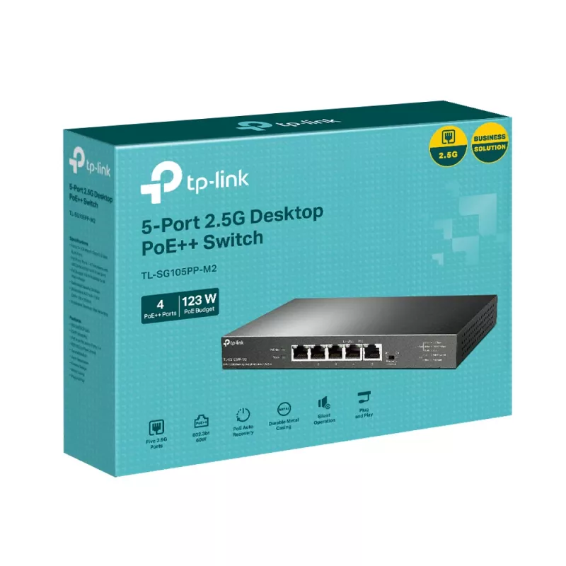 TP-Link 5-Port 2.5G Desktop Switch mit 4-Port PoE++ Unmanaged
