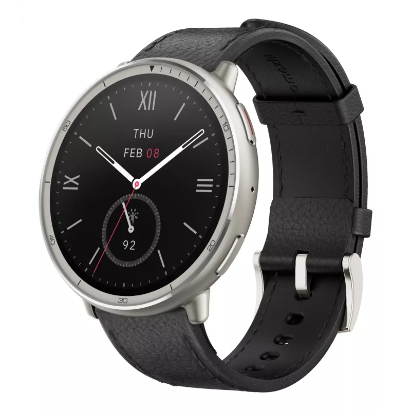 Amazfit W2433EU1N Smartwatch / Sportuhr 3,35 cm (1,32 Zoll) AMOLED Digital 466 x 466 Pixel Touchscreen Silber