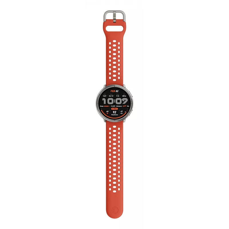 Amazfit W2433EU1N Smartwatch / Sportuhr 3,35 cm (1,32 Zoll) AMOLED Digital 466 x 466 Pixel Touchscreen Silber