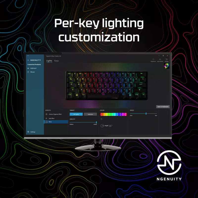 HyperX Alloy Origins 60 – Mechanische Gaming-Tastatur – HX Red (US-Layout)