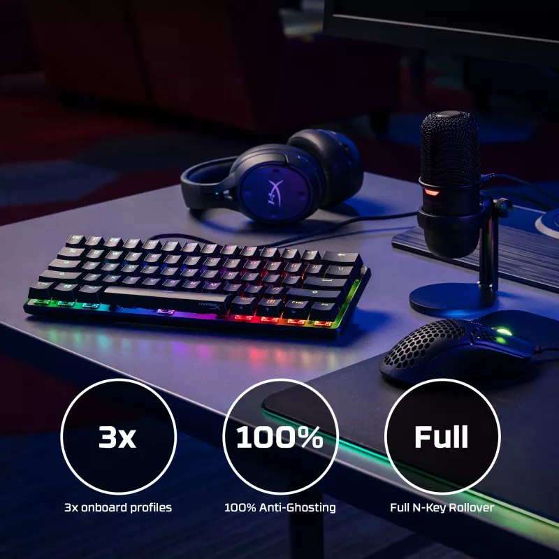HyperX Alloy Origins 60 – Mechanische Gaming-Tastatur – HX Red (US-Layout)