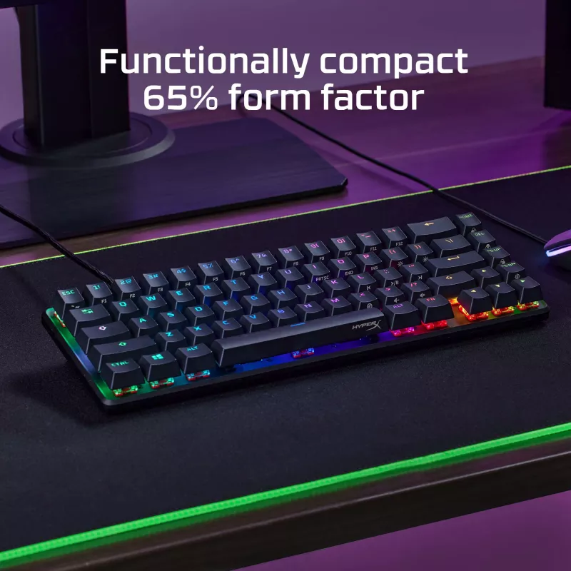 HyperX Alloy Origins 65 – Mechanische Gaming-Tastatur – HX Red (US-Layout)