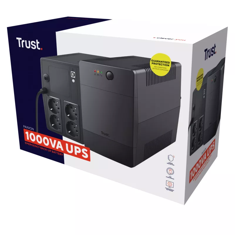 Trust Paxxon USV-Anlage 1 kVA 600 W 4 Netzausgänge